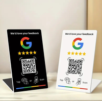Support d'affichage personnalisé avec code QR, puce NFC, carte PVC sans contact, carte de membre, carte cadeau Google Play, support de lecture par balayage