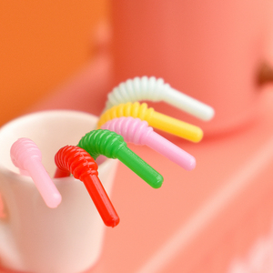 Adorno de Resina con Forma de Pajita para Beber, Pintado a Mano, Artístico, para Navidad, Halloween, Año Nuevo, Accesorios de Bricolaje, Cocina en Miniatura - Product Image 3