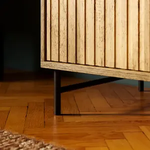 خزانة بوفيه حديثة وأبواب من الخشب مكتب قابل للسحب مع خزانة مطبخ بدرج لغرفة المعيشة - Product Image 6