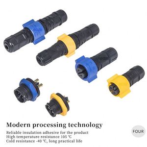 Led M25 IP67/IP68 không thấm nước <span class=keywords><strong>Power</strong></span> adapter nối 2-6 Pin vít thiết bị đầu cuối Khóa Dây Thông tư nối Nylon Đồng thiếc mạ - Product Image 2