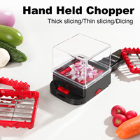 Keuken Handheld Uiensnijder Groentehakselaar Fruitsnijder Aardappelschiller 3 In 1 Groentehakselaar