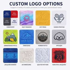 Toalla de Playa Personalizada con Logotipo, Toalla de Baño para Viaje y Gimnasio, 500G, Algodón, Rayas, Grande, Suave, Absorbente, Secado Rápido, para Piscina - Product Image 5