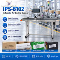 Mesin Cetak Kode Online TIJ IPS-8102, Mesin Pengkodean Batch Industri, Pencetak Kode Tanggal, Karton, Bahan Kimia Harian, Produk Industri