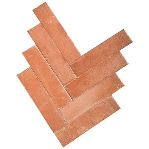 Carreaux de céramique vieillis mats en briques rouges de style maison ancienne du sud de la Chine, bandes longues 50x200, pour mur de fond, salon et salle à manger - Product Image 1