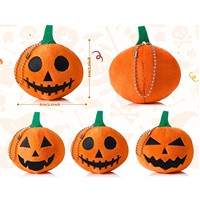 Porte-clés en peluche de citrouille d'halloween jouet en peluche décorer noël fête d'halloween ornement de citrouille douce avec expression d'horreur jouet