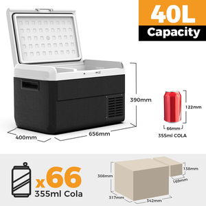 Glacière ICECO MCD40 40L grande capacité, 12V AC/DC, double usage, congélateur, réfrigérateur électrique à compresseur, portable, pour extérieur, hôtel, <span class=keywords><strong>camping</strong></span>, voiture - Product Image 2