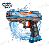 Pistolet à eau électrique transparent WANNA MAGIC, chargeur 75 ml, lanceur automatique, portée 6 m, jouet d'extérieur estival unisexe
