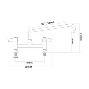 Robinet de cuisine moderne en laiton chromé de haute qualité avec cartouche céramique, installation facile, double poignée, débit fluide, bec pivotant, mitigeur - Product Image 2