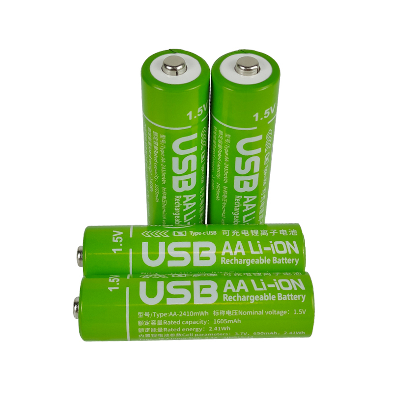 Retailer Hot Li-ion Battery Pack Aa Aaa Type-c Port Rechargeable Batteries 2405mwh 1.5v Lithium Battery Aa Aaa Usb Li Ion Cell