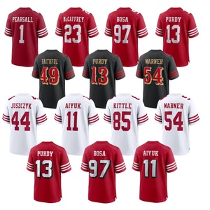 Chất lượng tốt nhất khâu bóng đá mỹ Jersey #13 purdy #19 Samuel kittle Bosa #23 Christian mccaffrey - Product Image 1