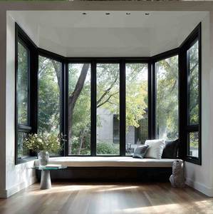 Fenêtres coulissantes et portes accordéon Sunnysky sur mesure, insonorisées, en aluminium noir, avec cadre en alliage d'aluminium - Product Image 1