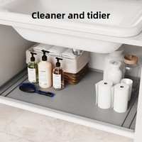 Tapis sous évier en silicone imperméable, tapis de protection pour évier, tiroir de cuisine, étagère et placard, tapis de rangement, tapis pour aliments pour animaux de compagnie