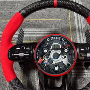 Volant en fibre de carbone pour Mercedes-Benz <span class=keywords><strong>AMG</strong></span> W204 W205 CLA GLA 45 Classe C217 W211 W212 W221 W222 S63 C63 GLA45 C43 SLC - Product Image 5