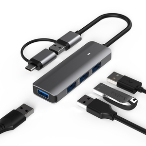 Slim High Quality 4 In 1 Type C <strong>Hub</strong> 5Gbps Multiport USB3.0 <strong>USB</strong>-C OTG Adapter 4 Port 4-Port <strong>USB</strong>-A <strong>Hub</strong> <strong>USB</strong> C - Product Image 1