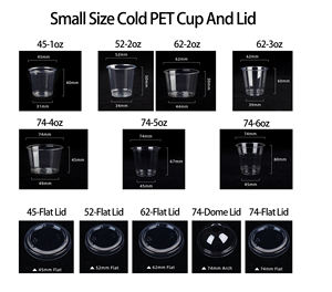 Gobelets en plastique <span class=keywords><strong>PET</strong></span> personnalisés de petite taille 1oz <span class=keywords><strong>2oz</strong></span> 3oz 4oz 5oz 6oz 7oz 8oz 9oz 10oz 30ml Gobelets en plastique jetables pour boissons froides - Product Image 6