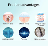 Appareil multifonctionnel de soin du visage de qualité hospitalière pour un nettoyage en profondeur des pores, traitement au plasma froid, machine à fibroblastes, acné