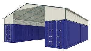 Structure en acier SGC3640-H260 <span class=keywords><strong>abri</strong></span> <span class=keywords><strong>de</strong></span> voiture conteneur extérieur <span class=keywords><strong>abri</strong></span> <span class=keywords><strong>de</strong></span> voiture à vendre toit étanche stockage temporaire - Product Image 3