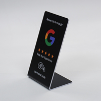 Support d'affichage intelligent NFC en PVC noir pour avis Google, prêt à être expédié