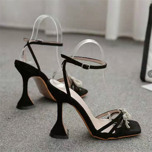 Sandalias de Tacón Alto <span class=keywords><strong>para</strong></span> Mujer, Nuevas Sandalias con Pedrería, Talla Grande - Product Image 2