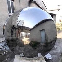 Boules de fontaine en acier inoxydable de 2 m, sphères miroir, boules géantes en acier inoxydable
