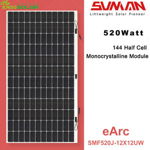 Shangmai 520wp Lichtgewicht Frameloze Monocrystal Flexibele Fotovoltaïsche Paneel High Power Licht Zonnepaneel Component - Product Image 2