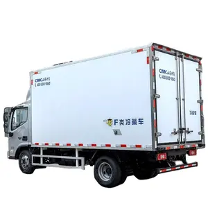Jiangnan 4*2 soğutma bölmeli kamyon dondurucu kamyon 5ton soğuk hava tertibatlı kamyon