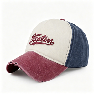 High Quality 6 Panel Cotton Distressed Baseball <b>Cap</b> for Men & Women Custom <b>Vintage</b> Embroidery Logo - Product Image 2