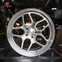 Jantes arrière forgées Beadlock 5x114.3 5x127 pour voitures de dragster Mustang GT Chevelle 17 18 19 pouces Monobloc Aluminium 6061 T6 Logo personnalisé