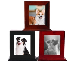Urne Cinerarie in Legno all'Ingrosso con Portafoto per Animali Domestici Scatola Ceneri per Gatto e Cane Forniture Funebri Commemorative Cofanetto per Conservazione Ceneri Animali - Product Image 2