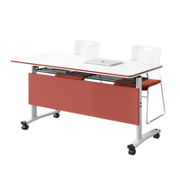Table pliante en bois moderne et chaises de conférence pour les espaces scolaires, domestiques, hospitaliers et de bureau