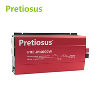 Pretiosus onduleur USB 4000watt 4kw onduleur à onde sinusoïdale modifiée onduleur convertisseur intelligent Dc12v 24v à Ac220v 50Hz 60Hz