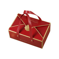 Cajas de Embalaje para Pasteles y Postres de Grado Alimenticio al por Mayor, Cajas de Regalo de Cartón para Galletas de Lujo con Asa de PU