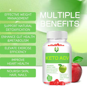 Gummies de Vinaigre de Cidre de Pomme Keto à Marque Blanche avec Vitamines B6, B12 et Folate pour la Perte de Poids et la Gestion de l'Énergie 1000mg Adulte - Product Image 4