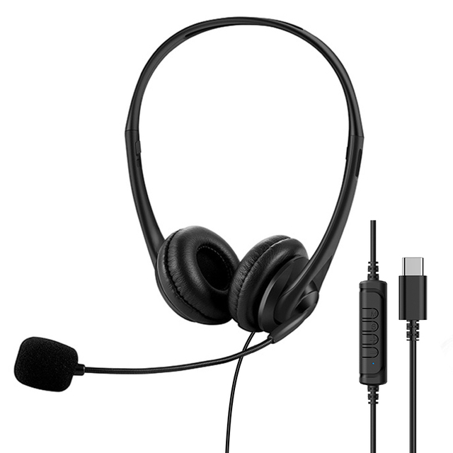 Hottest Seller Call Center Type-C IPX-4 Waterproof Wired Microphone Customized Gaming Music Headset High Quality Sound