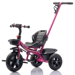 Vélo pour enfants à trois roues bon marché avec barre de poussée et roues en EVA Tricycle pour enfants avec siège arrière pour enfants Triciclo - Product Image 3