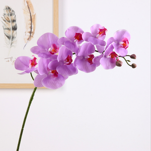 9 cabezas barato decoración Real Touch venta al por mayor de látex Artificial orquídeas flor - Product Image 4