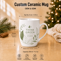 Tasses en céramique personnalisées OEM ODM, tasse à café personnalisée 11 oz, tasse à café en céramique avec logo pour café, boutique de cadeaux
