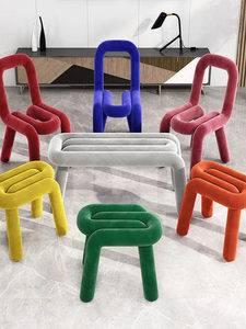 <span class=keywords><strong>Chaise</strong></span> de salle à manger en métal de <span class=keywords><strong>style</strong></span> <span class=keywords><strong>nordique</strong></span> avec revêtement en laine cachemire, fonction mobile, design minimaliste pour bureau et chambre - Product Image 1