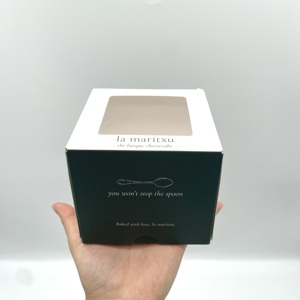 Tùy chỉnh in giáng sinh 4inch màu xanh lá cây kem beigecake tông 12 12 12 Mini Cheesecake hộp cho bánh đóng gói - Product Image 4