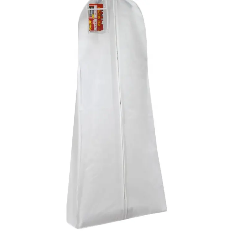 Couverture de robe de mariée personnalisé protecteur poussière longue robe de mariage de logo couvre sac de vêtement avec fenêtre en PVC
