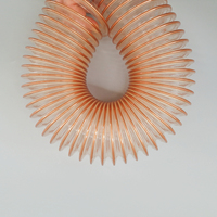 Tuyau flexible en spirale pour collecteur d'air et de poussière industriel en PU transparent, résistant aux chocs