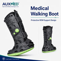 Botte orthopédique pneumatique de 17 pouces pour fracture de la cheville, à bout ouvert, avec fermeture à boucle, pour récupération post-chirurgicale