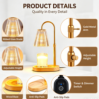 Lampe chauffe-bougie avec minuterie - Chauffe-cire électrique pour bougies, lampes en verre