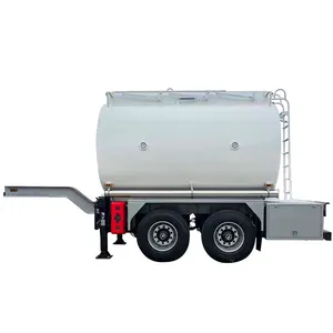Mini road 2 axle fuel tank semi trailer camion de tanque de combustible