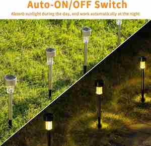 Lampes solaires tubulaires étanches à brancher, très vendues, pour jardins extérieurs, cours, pelouses, lampadaires solaires, éclairage décoratif - Product Image 2