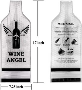 Protector de Botellas de Vino Reutilizable, Paquete de 6, Personalizado, Venta al Por Mayor de Fábrica OEM, Bolsa Protectora de Vino para Viaje - Product Image 1