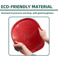 Mangeoire Rouge pour Poussins, Canards et Cailles – Bac d'Alimentation en Plastique pour Équipement d'Élevage