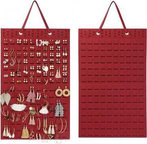 Sac de rangement mural en feutre pour boucles d'oreilles, colliers et bagues - Product Image 3