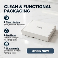 Individuell Bedruckte Flache Milchweiße Versandbox Umweltfreundliche Recycelbare Wellpappe-Versandverpackung für Kleidung, Geschenke und Schmuck