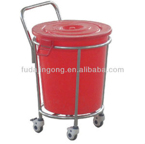 Staal-Kunststof Bin Afval Trolley Rolling Emmer Medische Winkelwagen - Product Image 6